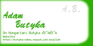 adam butyka business card